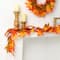 Glitzhome® 6ft. Fall Lighted Maple Leaves Garland with Timer